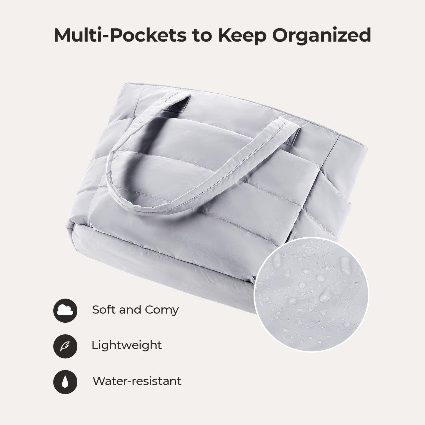 BAGSMART Puffy tote bag